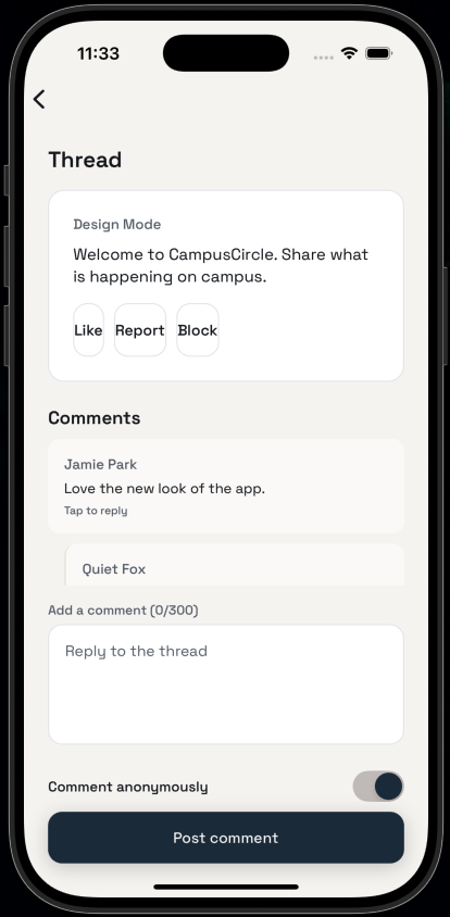 Campus Circle Screen 04 screen